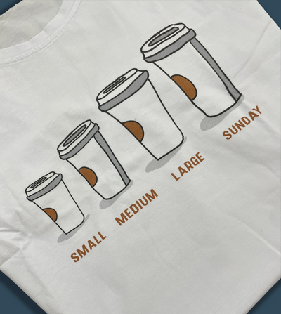 T-shirt Coffee is my size