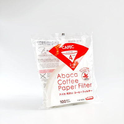 CAFEC Abaca Cone Coffee Paper Filters (2–4 Cups - 100 sheets)